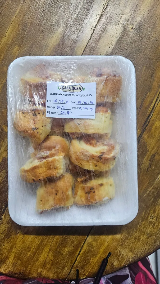 Enroladinho de Presunto e Queijo — Assado (congelado)